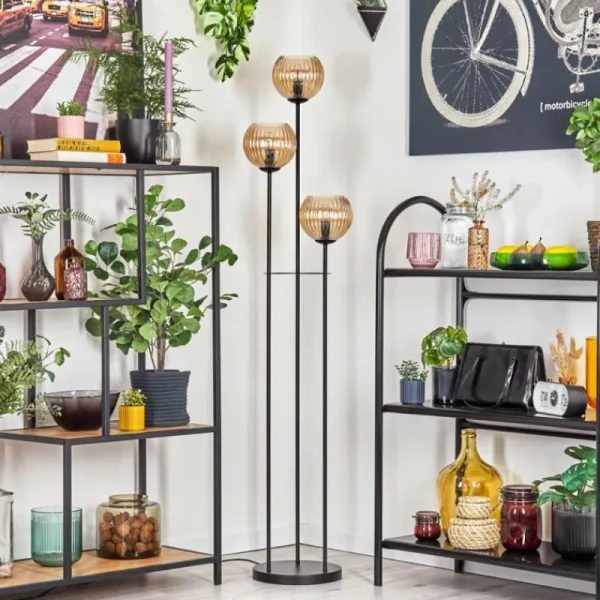 hofstein Koyoto Lampadaire Noir, 3 lumières* Lampes Modernes