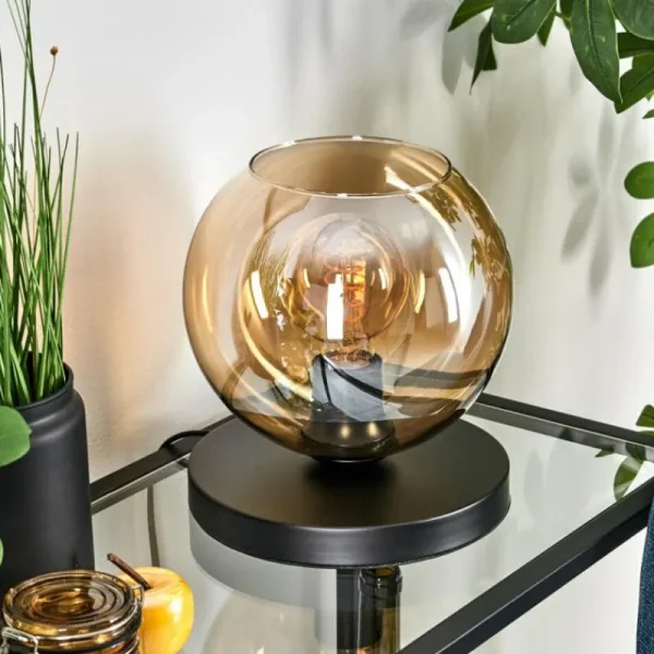 hofstein Koyoto Lampe à poser 20 cm Ambre, 1 lumière* Lampes En Verre