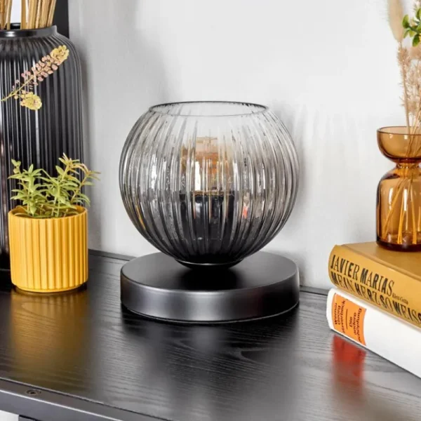 hofstein Koyoto Lampe à poser 15 cm Clair, Fumé, 1 lumière* Lampes Modernes