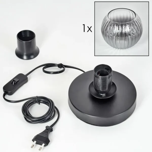 hofstein Koyoto Lampe à poser 15 cm Clair, Fumé, 1 lumière* Lampes Modernes