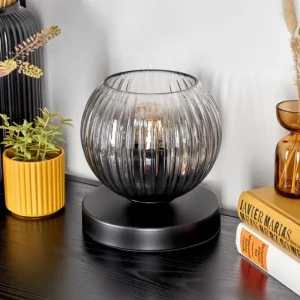 hofstein Koyoto Lampe à poser 15 cm Clair, Fumé, 1 lumière* Lampes Modernes