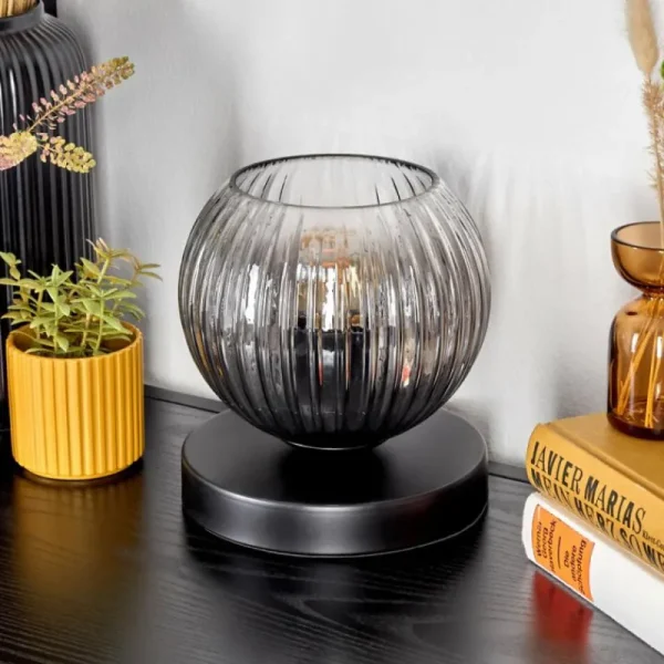 hofstein Koyoto Lampe à poser 15 cm Clair, Fumé, 1 lumière* Lampes Modernes