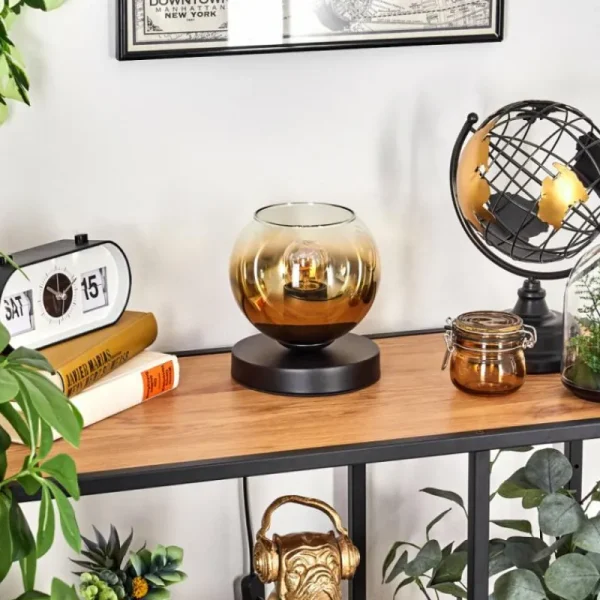 hofstein Koyoto Lampe à poser 15 cm Noir, 1 lumière* Lampes En Verre