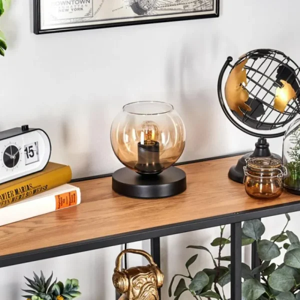 hofstein Koyoto Lampe à poser 15 cm Noir, 1 lumière* Lampes En Verre