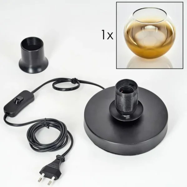 hofstein Koyoto Lampe à poser 15 cm Noir, 1 lumière* Lampes En Verre