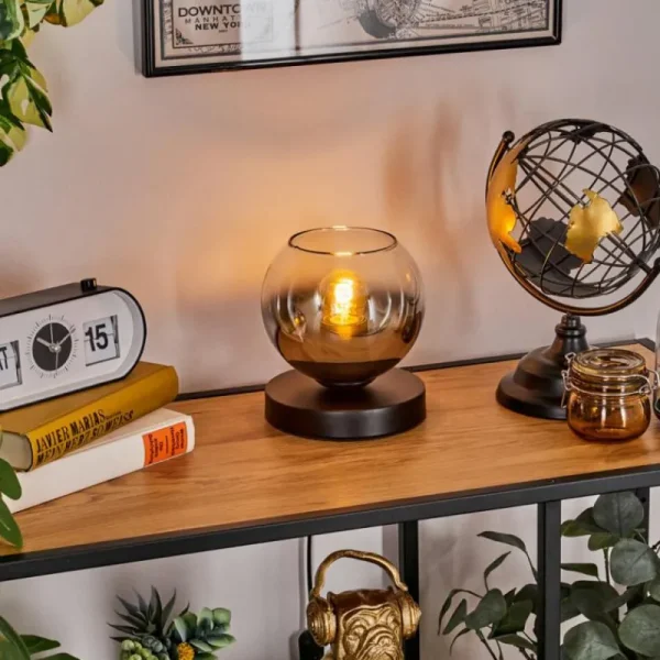 hofstein Koyoto Lampe à poser 15 cm Noir, 1 lumière* Lampes En Verre