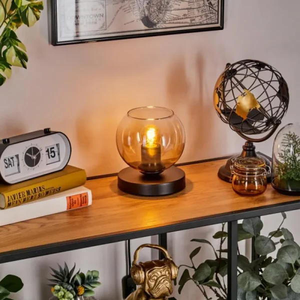 hofstein Koyoto Lampe à poser 15 cm Noir, 1 lumière* Lampes En Verre