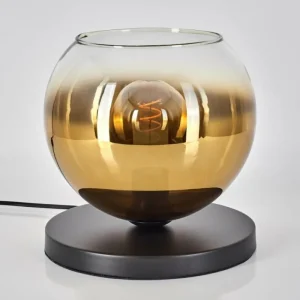 hofstein Koyoto Lampe à poser 25 cm Noir, 1 lumière* Lampes En Verre
