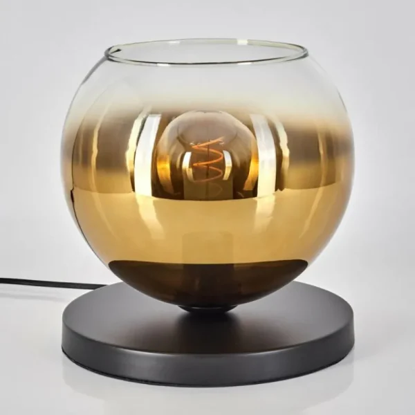 hofstein Koyoto Lampe à poser 25 cm Noir, 1 lumière* Lampes En Verre