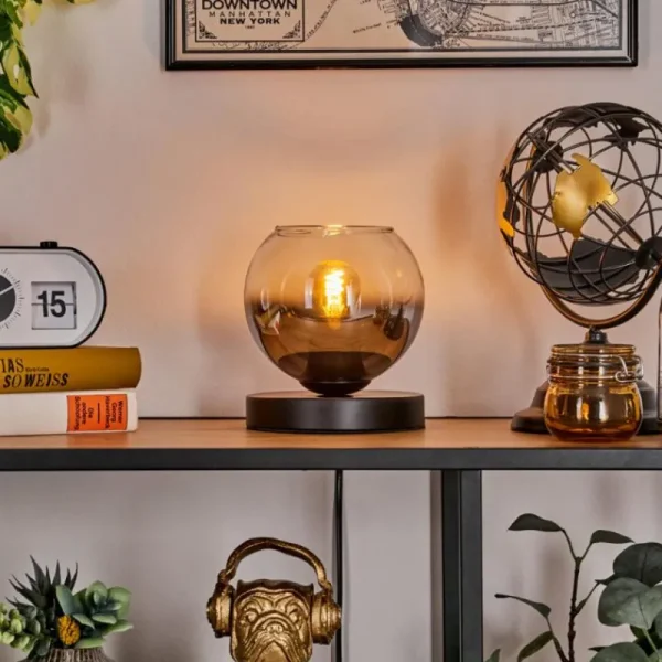 hofstein Koyoto Lampe à poser 15 cm Noir, 1 lumière* Lampes En Verre
