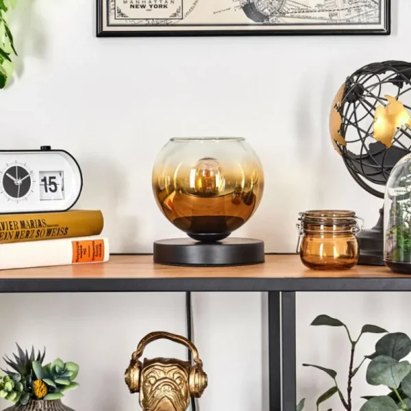 hofstein Koyoto Lampe à poser 15 cm Noir, 1 lumière* Lampes En Verre