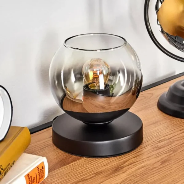 hofstein Koyoto Lampe à poser 15 cm Noir, 1 lumière* Lampes En Verre