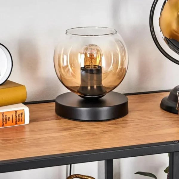 hofstein Koyoto Lampe à poser 15 cm Noir, 1 lumière* Lampes En Verre