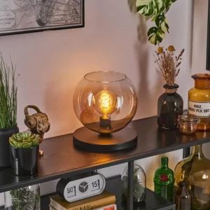 hofstein Koyoto Lampe à poser Ambre, Clair, 1 lumière* Lampes En Verre