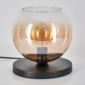 hofstein Koyoto Lampe à poser Ambre, Clair, 1 lumière* Lampes En Verre