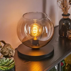 hofstein Koyoto Lampe à poser Ambre, Clair, 1 lumière* Lampes En Verre