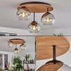 hofstein Koyoto Plafonnier, Boule lumineuse 40 cm Brun, Couleur bois, Noir, 3 lumières* Lampes Modernes