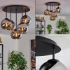 hofstein Koyoto Plafonnier, Boule lumineuse 45 cm Chrome, Fumé, 5 lumières* Lampes Modernes