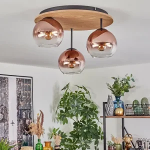 hofstein Koyoto Plafonnier, Boule lumineuse Écru, Noir, 3 lumières* Lampes Modernes