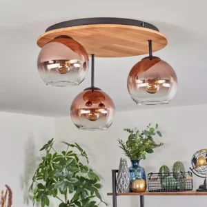 hofstein Koyoto Plafonnier, Boule lumineuse 40 cm Écru, Noir, 3 lumières* Lampes Modernes