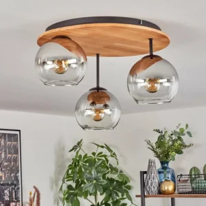 hofstein Koyoto Plafonnier, Boule lumineuse 40 cm Écru, Noir, 3 lumières* Lampes Modernes