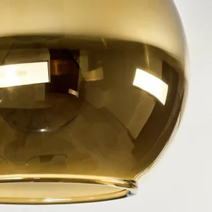 hofstein Koyoto Plafonnier, Boule lumineuse 45 cm Or, 5 lumières* Lampes En Verre