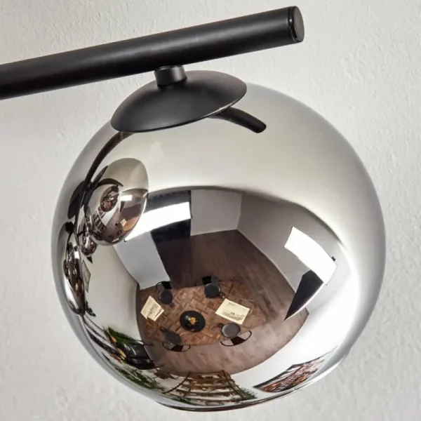 hofstein Koyoto Plafonnier, Boule lumineuse Chrome, Fumé, 5 lumières* Lampes Modernes