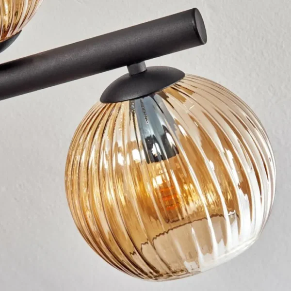 hofstein Koyoto Plafonnier, Boule lumineuse Ambre, 10 lumières* Lampes Modernes