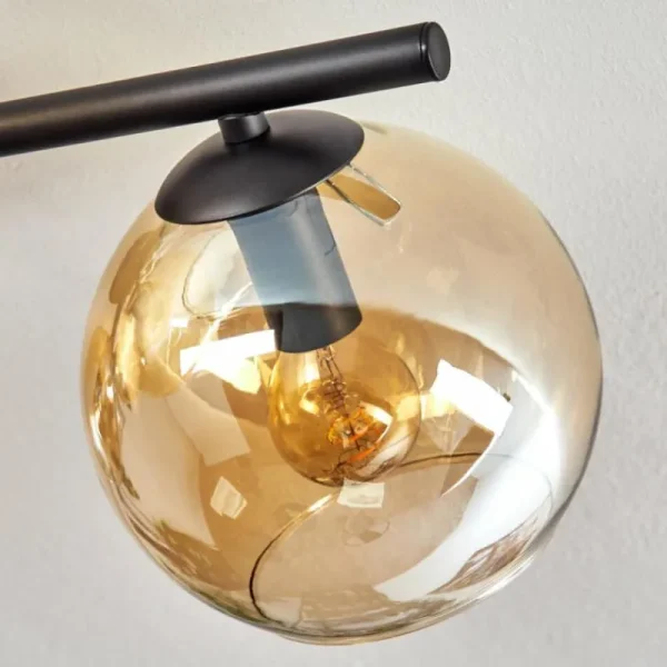 hofstein Koyoto Plafonnier, Boule lumineuse Ambre, 4 lumières* Lampes En Verre