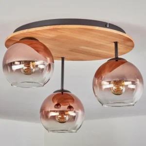hofstein Koyoto Plafonnier, Boule lumineuse 40 cm Écru, Noir, 3 lumières* Lampes Modernes