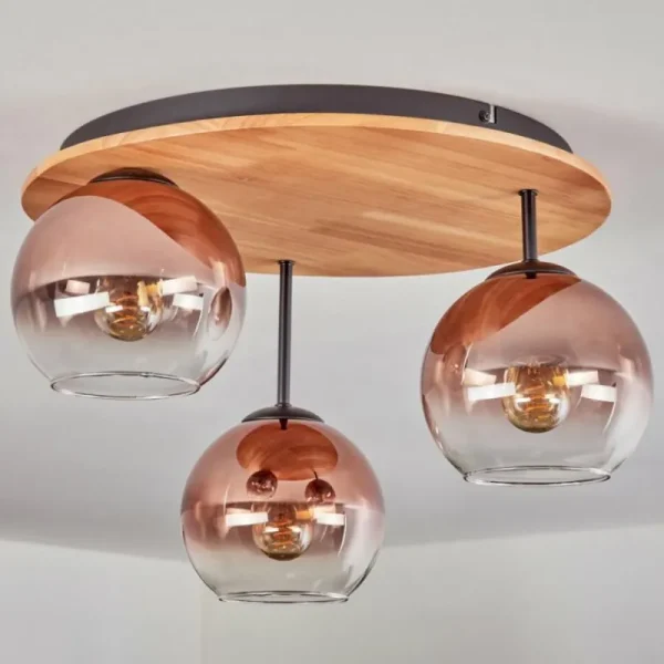 hofstein Koyoto Plafonnier, Boule lumineuse 40 cm Écru, Noir, 3 lumières* Lampes Modernes