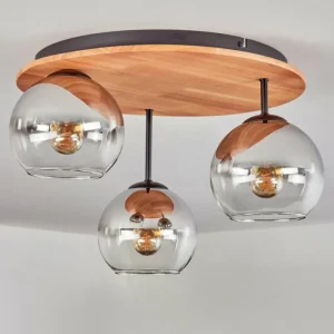 hofstein Koyoto Plafonnier, Boule lumineuse 40 cm Écru, Noir, 3 lumières* Lampes Modernes