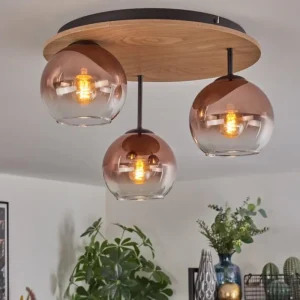 hofstein Koyoto Plafonnier, Boule lumineuse Écru, Noir, 3 lumières* Lampes Modernes