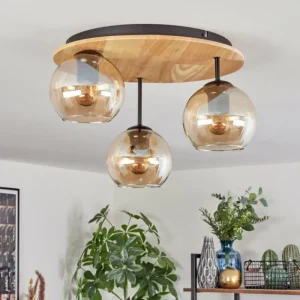 hofstein Koyoto Plafonnier, Boule lumineuse 40 cm Écru, Noir, 3 lumières* Lampes Modernes