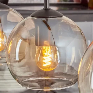 hofstein Koyoto Suspension Ambre, Clair, 3 lumières* Lampes En Verre