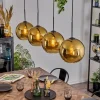 hofstein Koyoto Suspension, Boule lumineuse, Suspension Or, 4 lumières* Lampes En Verre