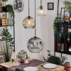 hofstein Koyoto Suspension, Boule lumineuse, Suspension, Suspension grappe 30 cm Ambre, Clair, Fumé, 3 lumières* Lampes Modernes