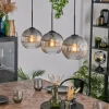 hofstein Koyoto Suspension, Boule lumineuse, Suspension Clair, Fumé, 3 lumières* Lampes Modernes