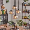hofstein Koyoto Suspension, Boule lumineuse 35 cm Clair, Fumé, 4 lumières* Lampes Modernes