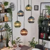 hofstein Koyoto Suspension, Boule lumineuse, Suspension grappe 45 cm Bleu, Vert, Cuivré, 5 lumières* Lampes Modernes