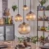 hofstein Koyoto Suspension, Boule lumineuse, Suspension Ambre, Clair, 4 lumières* Lampes Modernes