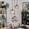 hofstein Koyoto Suspension, Boule lumineuse, Suspension, Suspension grappe Ambre, Clair, Fumé, 3 lumières* Lampes Modernes