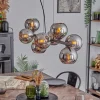 hofstein Koyoto Suspension, Boule lumineuse, Suspension Chrome, Fumé, 8 lumières* Lampes Modernes