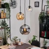 hofstein Koyoto Suspension, Boule lumineuse, Suspension, Suspension grappe Ambre, Clair, Fumé, 3 lumières* Lampes Modernes