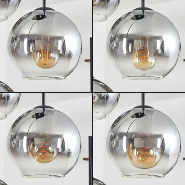 hofstein Koyoto Suspension, Boule lumineuse Clair, Fumé, 4 lumières* Lampes Modernes