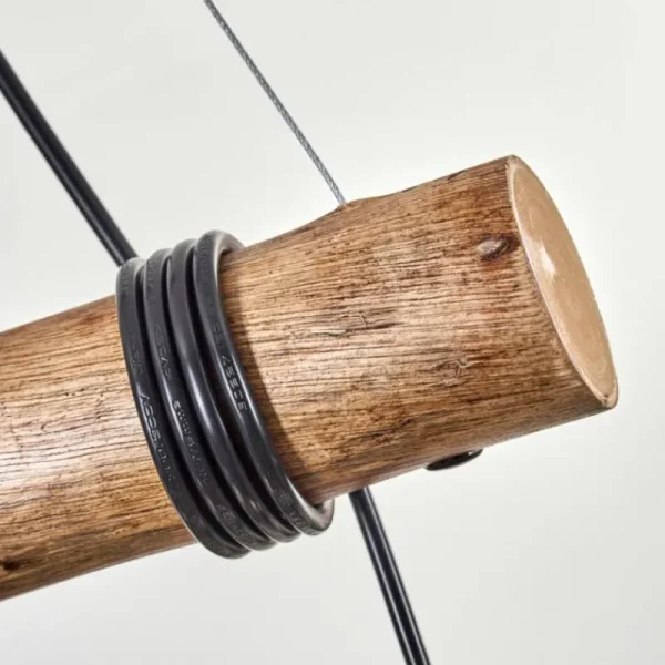 hofstein Koyoto Suspension, Boule lumineuse, Suspension Écru, Noir, 4 lumières* Lampes Modernes