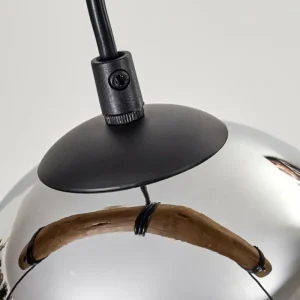 hofstein Koyoto Suspension, Boule lumineuse, Suspension Écru, Noir, 3 lumières* Lampes Modernes