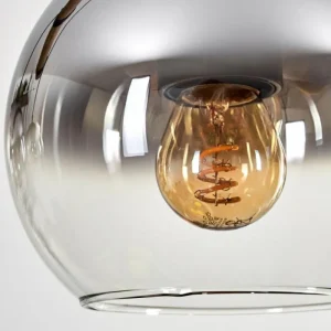 hofstein Koyoto Suspension, Boule lumineuse, Suspension Écru, Noir, 3 lumières* Lampes Modernes