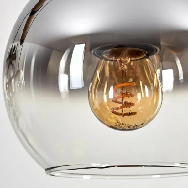 hofstein Koyoto Suspension, Boule lumineuse, Suspension Écru, Noir, 3 lumières* Lampes Modernes