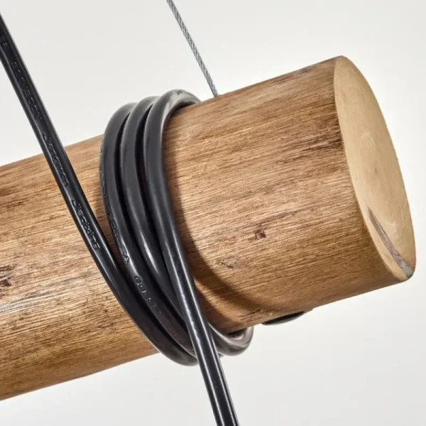 hofstein Koyoto Suspension, Boule lumineuse, Suspension Écru, Noir, 3 lumières* Lampes Modernes